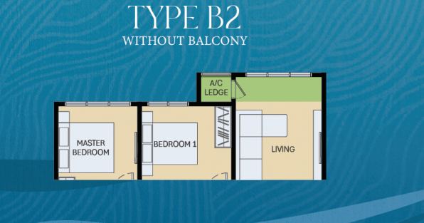Floor plan Type B2 — 3-Bedroom
