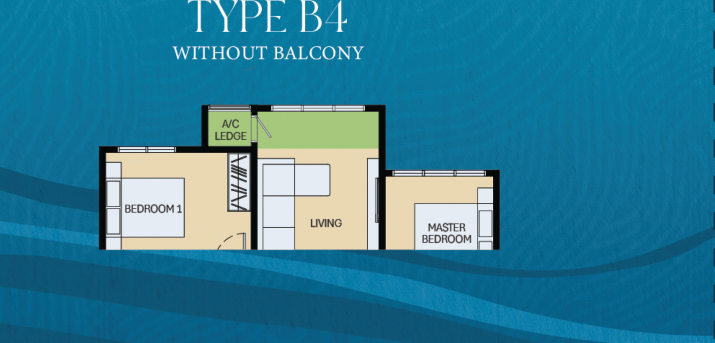 Floor plan Type B4 — 3-Bedroom